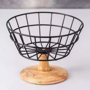 High Quality Vintage Luxury Metal Iron <b>Wire</b> Fruit <b>Basket</b> Eco-Friendly Customizable Color Size Space Saving for Kitchen Tabletop - Product Image 3