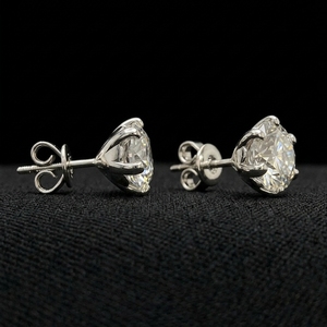 Luxury PT950 Platinum Fancy Shape Diamond <b>Stud</b> Earrings Marquise Oval <b>Emerald</b> Cut Bezel Jewelry for Women - Product Image 3