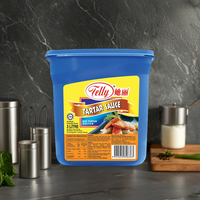 Sauce Tartare Telly à base de moutarde, condiment aux œufs et au sésame pour salades et burgers, conditionnement en vrac pour hôtels et restaurants, sachets sous vide, bouteilles