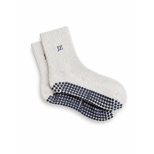 Premium <b>Women</b> <b>Thick</b> Crew <b>Socks</b> with Embroidered Logo Grip Dots Cuff & Body Detail Cotton Knitted Daily Use Summer Style - Product Image 1