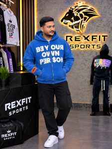 Custom Men Oversized Zip Up Hoodie Heavyweight Fleece <b>Applique</b> <b>Letter</b> Graphic Streetwear Hooded Jacket With Kangaroo Pockets - Product Image 2