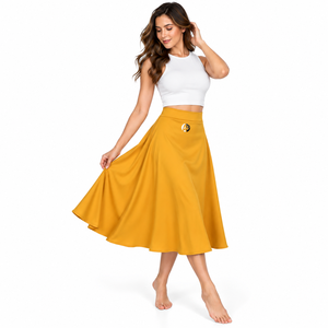 Choisissez un look fluide et élégant avec la jupe midi pour femme, conçue pour des mouvements confortables et une coordination facile avec le reste de votre garde-robe. - Product Image 5