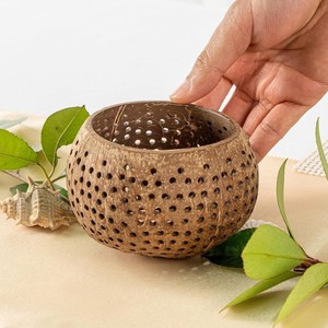 Artisanal natural coconut shell <b>tealight</b> <b>holders</b> cheap cost luxury tea light candle <b>holder</b> - Product Image 1