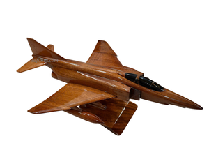 Modèle d'avion en bois F-4 Phantom, modèle réduit d'avion en bois massif, modèle d'avion de chasse F-4 Phantom en bois du Vietnam - Product Image 2