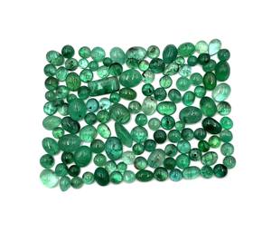 พลอยมรกตธรรมชาติจากแซมเบีย รูปทรงผสมแบบคาโบชอง ขนาด 3-6*9 มม. น้ำหนัก 5 กะรัต สำหรับทำเครื่องประดับ - Product Image 5