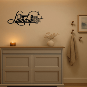 CIFbuy Insegna Rustica Vintage per Lavanderia, Decorazione Casa Stile Fattoria per Tutte le Stagioni, Arte in Metallo, TikTok per Servizio di Ritiro Temu - Product Image 3