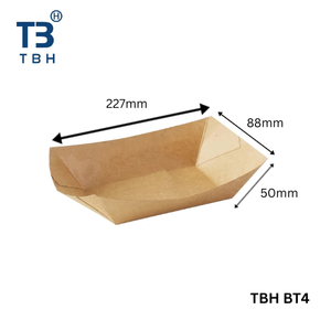 Bandeja de papel TBH tamaño M para alimentos, diseño de contenedor desechable para cafeterías y puestos de comida, proveedor confiable de Malasia, compatible con OEM - Product Image 6