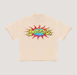 Conjunto de Dos Piezas Vintage con Lavado Ácido para Hombre, Estilo Urbano, Estampado Digital, Nylon/Algodón, Ecológico, Camisetas de Corte Regular con Parches, Camiseta Cruda - Product Image 2
