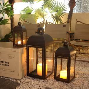 Lanterne traditionnelle en métal, support de lumière décoratif pour la maison, le jardin, le balcon, la terrasse, la décoration de fête de mariage - Product Image 6