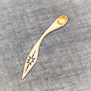 Cuillère à thé en bois artisanale, sans danger pour les aliments, en bois naturel, cuillère à café, à thé, à sucre, accessoire de cuisine pour la maison - Product Image 1