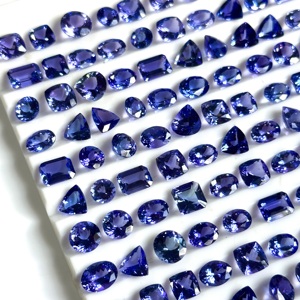 Loupe Clean AAA Grade Tanzanite Faceted Loose Gemstones 8mm to 12mm Certified Natural Tanzanite Stone for Jewelry Making in Bulk - Product Image 1