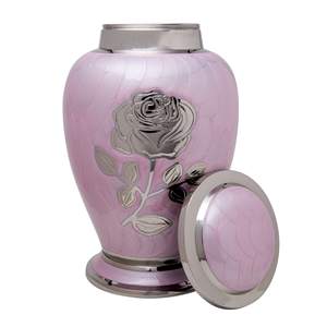 Urna Funeraria para Adultos Golden Rose de 220 Pulgadas Cúbicas, Diseño Personalizado, Hecha a Mano, Estilo Moderno Vintage, Florero de Mesa, Metal OEM - Product Image 4
