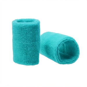 Bandeau de sport personnalisé en tissu éponge, absorbant et doux, en polyester et coton, fin et écologique, pour la gym, le tennis, la course et l'entraînement - Product Image 4