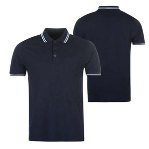 Polo de Manga Corta Azul Marino para Hombre con Ribete en Contraste, Corte Regular, Camiseta Casual de Punto Piqué - Product Image 1