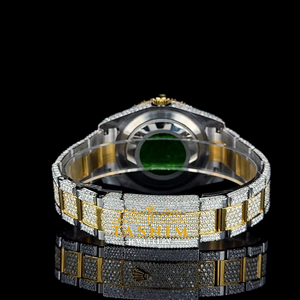 Montre sport pour homme de qualité VVS, 41 mm, acier inoxydable, verre, plaqué or jaune, mouvement à quartz ETA, analogique, 3 BAR, étanche, automatique - Product Image 4