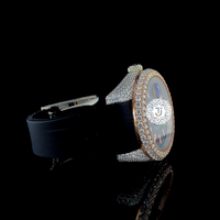 Montre unisexe de qualité export, moderne, entièrement blanche, avec diamants Moissanite, en acier inoxydable, mouvement mécanique ETA, idéale pour les fêtes et comme cadeau