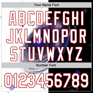 Camiseta de Béisbol al por Mayor con Logotipo Personalizado, Diseño 3D de Galaxia Espacial en Negro, Blanco y Rojo, Transpirable y de Secado Rápido - Product Image 5