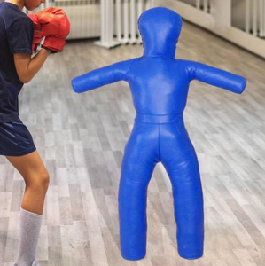 Maniquí de Boxeo Azul de PU, Relleno de Esponja, para Entrenamiento de Artes Marciales para Adultos - Product Image 4