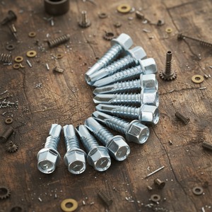 สกรูเจาะยึดหัวหกเหลี่ยม PDC เหล็กกล้าคาร์บอน ชุบสังกะสี/ชุบกัลวาไนซ์/ชุบฟอสเฟต ขนาดเมตริก/นิ้ว ระดับ 8 เกรด ปรับแต่งได้สำหรับงานหลังคา - Product Image 1