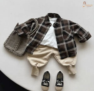 Chemises décontractées pour garçons, chemises polo imprimées à manches longues pour le printemps, tissu tricoté 100% coton - Product Image 2