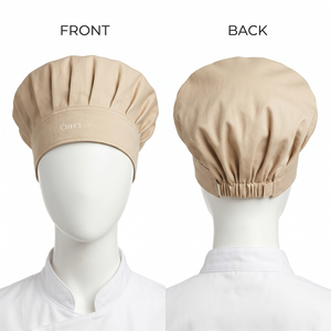 Women Chef Cap 240 GSM Premium Poly Cotton Purple Adjustable Back Strap Culinary Baker Hat Custom Embroidery Print Logo - Product Image 4