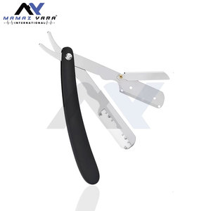 Barber Straight Razor Facial Hair Shaving Folding Beauty Shaver <b>Men</b> Women Blades for Smooth Precise Salon Style Shaves - Product Image 2