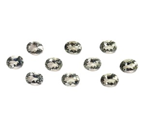 Ametyste vert clair naturel, poli, taille ovale, facetté, pierre précieuse en vrac 3x5mm-8x10mm RUHAN GEMS pour la fabrication de bijoux - Product Image 6