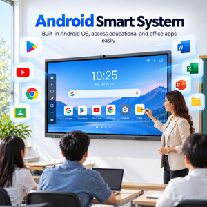 ไวท์บอร์ดอัจฉริยะแบบอินเทอร์แอคทีฟขนาด 65 นิ้ว 4K ระบบแอนดรอยด์ หน้าจอสัมผัส สำหรับการศึกษาในห้องเรียน จอแสดงผลเชิงพาณิชย์ OEM ป้ายเมนู - Product Image 5