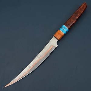 Couteau à filet en acier inoxydable Cooper fait main, manche en résine, étui en cuir, couteaux de survie en plein air, camping, Pasha Enterprises - Product Image 5