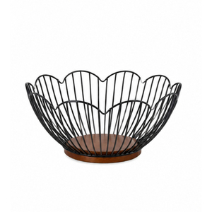 Modern Rose Gold Metal Wire Fruit <b>Basket</b> Vintage Style Iron Fruit Bowl Decorative Kitchen Countertop Display <b>Storage</b> Holder - Product Image 3