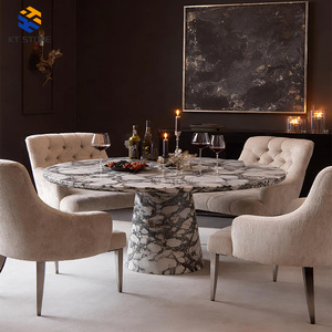 2026 New Italian Luxury Marble Dining <strong>Table</strong> Natural <strong>Stone</strong> <strong>Top</strong> Modern Home Restaurant Furniture Marble <strong>Table</strong> - Product Image 6