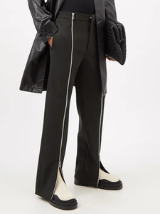 Custom Made New Fashion Men's Front Zipped <b>Wool</b> Twill Suit <b>Pants</b> High Quality Casual Trousers - Product Image 6