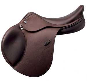 FAB English Dressage Saddle Leather Brown Wood Tree Professional Riding Equipment Model Nk13 Nickel-Plated - Product Image 1