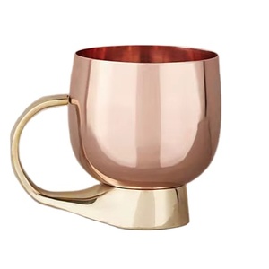 Haute exigence personnalisée faite à la main luxueuse qualité supérieure Design moderne brillant poli pur cuivre tasse à café minimaliste gratuit - Product Image 1