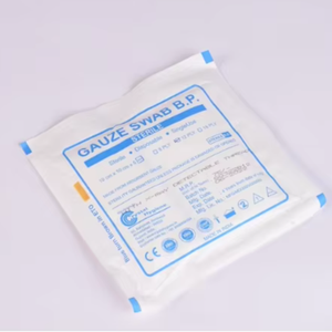 Compresses de gaze médicale désinfectantes à infrarouge lointain 10 cm x 10 cm x 8 plis x 100 unités Classe I Hygiène Cristal Certifié CE - Product Image 1