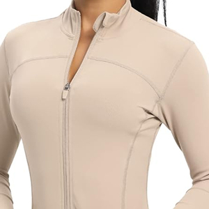 Women's Plus Size High Quality <b>Gym</b> Jacket Quick-Drying Zipper Windproof <b>Long</b>-<b>Sleeved</b> Tight-Fitting Top Running Sports Breathable - Product Image 6