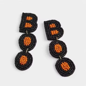 MUG New Design Hot Sale Charming Hand Woven Beads <b>Tassel</b> Red Purple Green Long Earrings for - Product Image 3