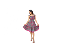 Robe longue en soie éco-responsable style bohème Y2K pour femme, coupe trapèze, classique, vintage, été, plage, streetwear, avec pompons, mignonne et décontractée