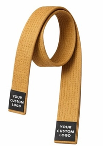 Ceinture de BJJ personnalisée OEM, broderie sur mesure, 100% coton tissé perlé, vêtements d'arts martiaux avec logo et étiquette personnalisés - Product Image 2
