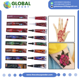 เฮนน่าทาเล็บเกรดพรีเมียม ปราศจากสาร PPD สูตรสมุนไพร หลากสี บรรจุกล่อง 60 แพ็ค สีทาเล็บชั่วคราว - Product Image 3