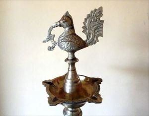 Mahabharat Peacock Design Diya <b>Stand</b> Mandir Diwali Gift Mahabharat Peacock Design Diya <b>Stand</b> Mandir Diwali Gift - Product Image 2