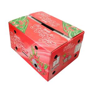 Luxury Custom Dragon Fruit <b>Packaging</b> Box Made of Recycled Corrugated Board with Flexographic <b>Print</b> for Air & Sea Shipping - Product Image 1