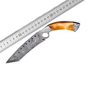 Couteau Bowie artisanal à motif Damas avec manche en résine de qualité supérieure pour les acheteurs en gros – Couteau de chasse, cadeau idéal - Product Image 5