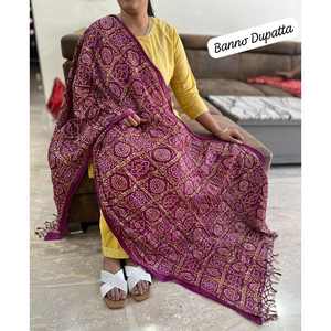 FANTAISIE CHINON CRUSH IMPRESSION TRAVAIL SEULEMENT DUPATTA VIN - Product Image 1