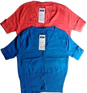 Suéter de Punto para Mujer, Cuello en V, Casual, con Botones, Color Sólido, Personalizable, de Lana/Acrílico, Transpirable y de Secado Rápido - Product Image 1