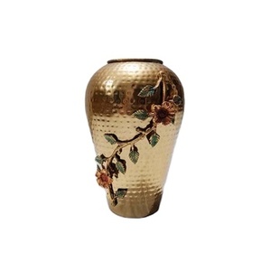 แจกันทรงโต๊ะทำจากโลหะสีทองคุณภาพสูงแจกันอะลูมิเนียมทันสมัยสำหรับตกแต่งบ้านสำนักงานห้องนั่งเล่น - Product Image 1