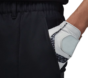 Pantalon de golf pour homme en polyester noir à taille élastique, décontracté, respirant, avec poches latérales, poids moyen, pour le printemps - Product Image 5