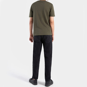 T-shirt uni en coton 100% respirant de haute qualité, impression personnalisée du logo, col rond, t-shirts pour hommes, coupe régulière, design confortable avec lettres - Product Image 2