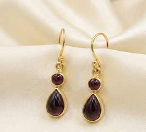 <b>Top</b> Quality Garnet Dangle Earrings 925 Sterling Silver Earrings <b>Rose</b> Gold Yellow Gold Plated Handmade Gemstone Jewelry for her - Product Image 5
