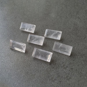 Piedra Preciosa de Cuarzo Rosa Natural, Corte Facetado, Calibrada, Rectángulo Grande, Piedra Suelta para Joyería - Product Image 6